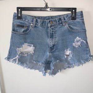 New York & Company High Waisted Frayed Shorts